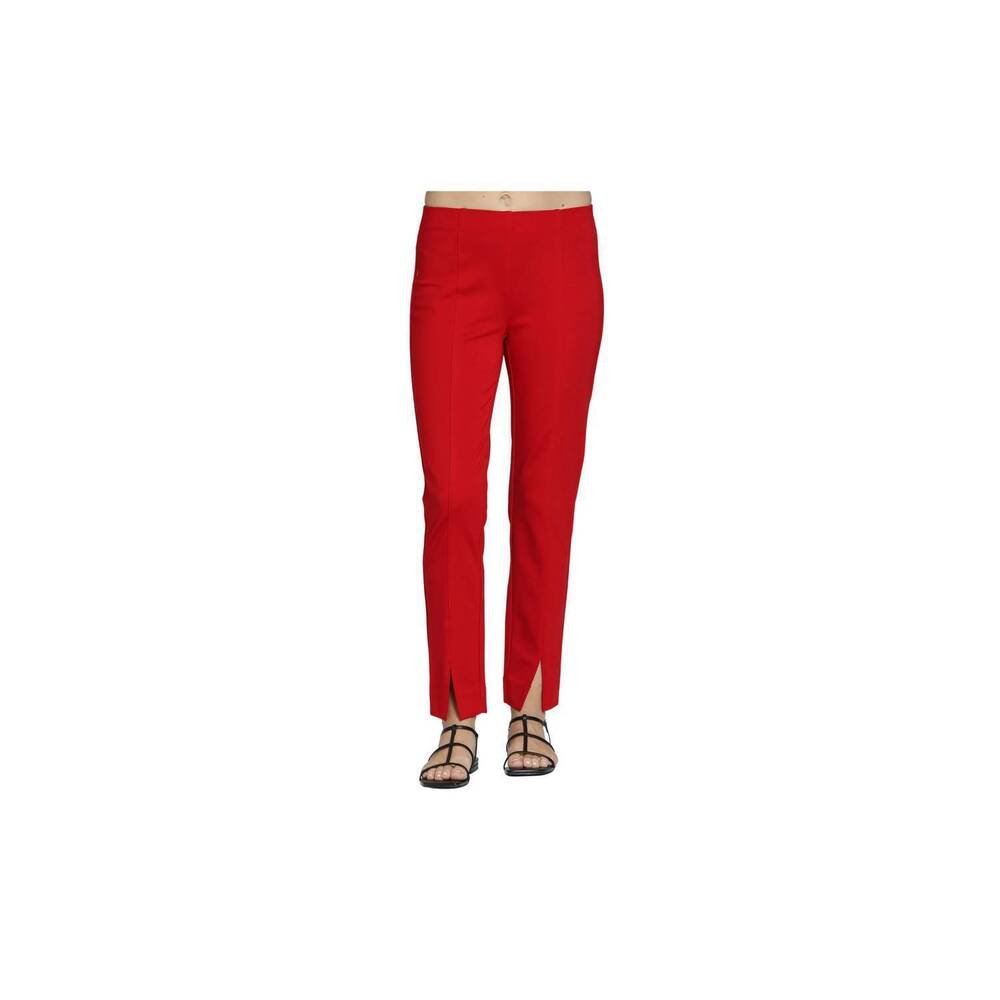 NEW APNY women's pull-on ponte pant with split hem in red